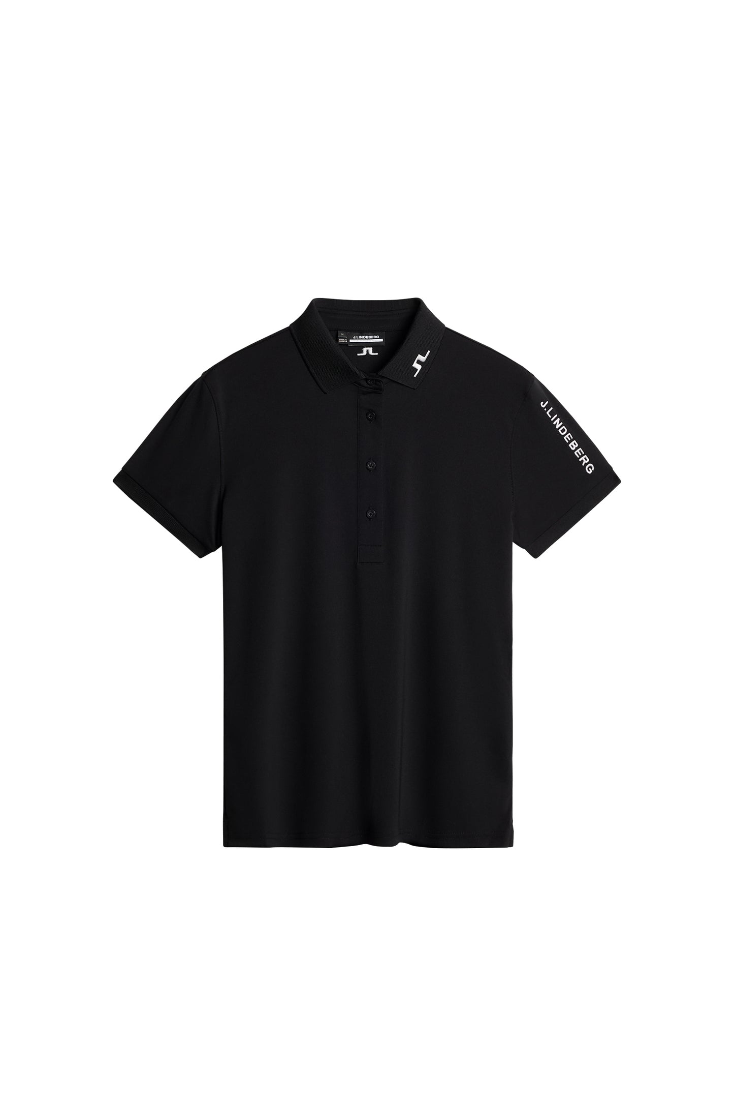 Tour Tech Golf Polo in Black by J.Lindeberg