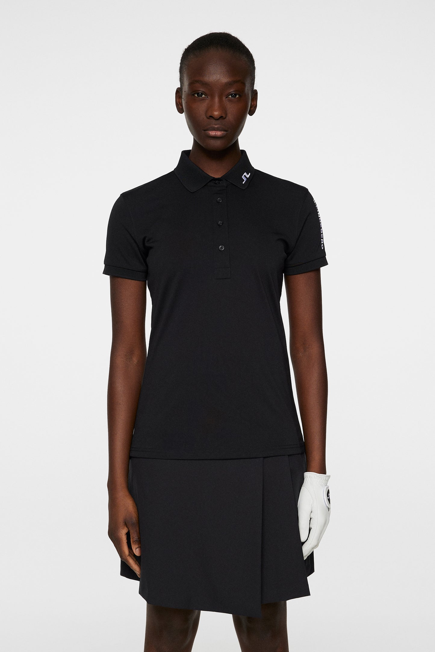 Tour Tech Golf Polo in Black by J.Lindeberg