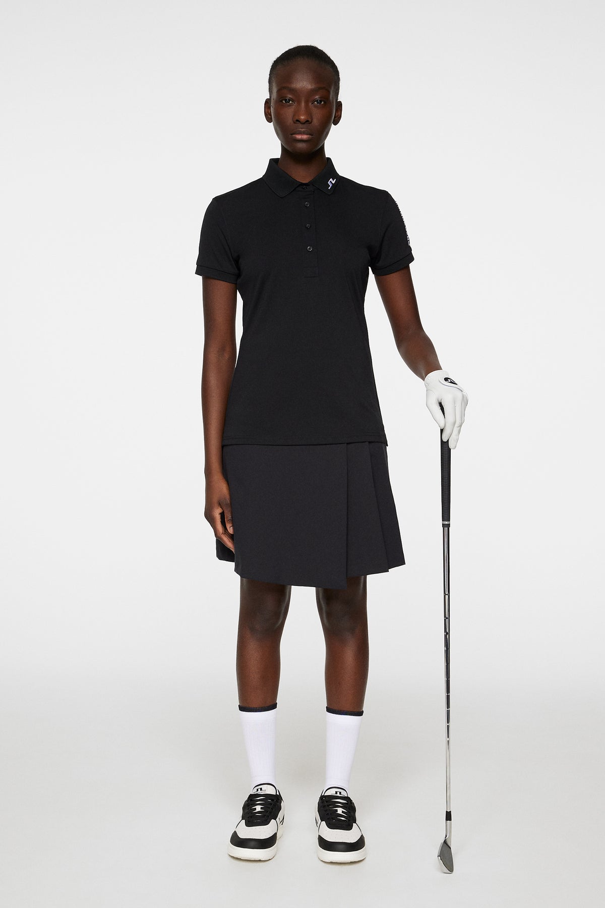 Tour Tech Golf Polo in Black by J.Lindeberg