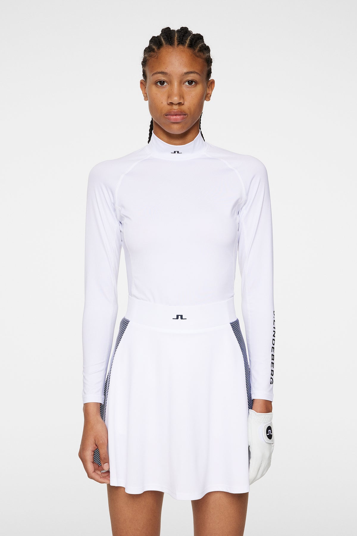 Asa Soft Compression Top in White by J.Lindeberg
