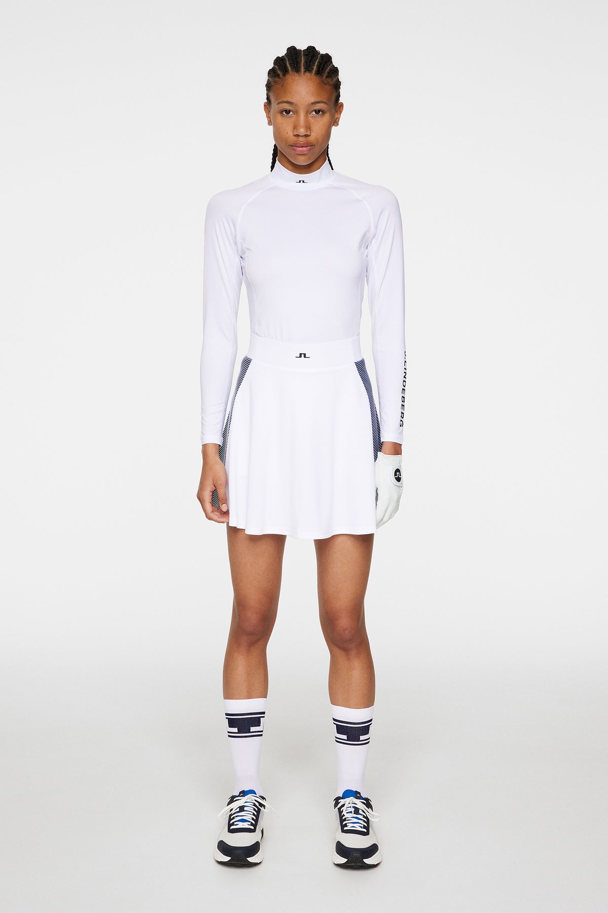 Asa Soft Compression Top in White by J.Lindeberg