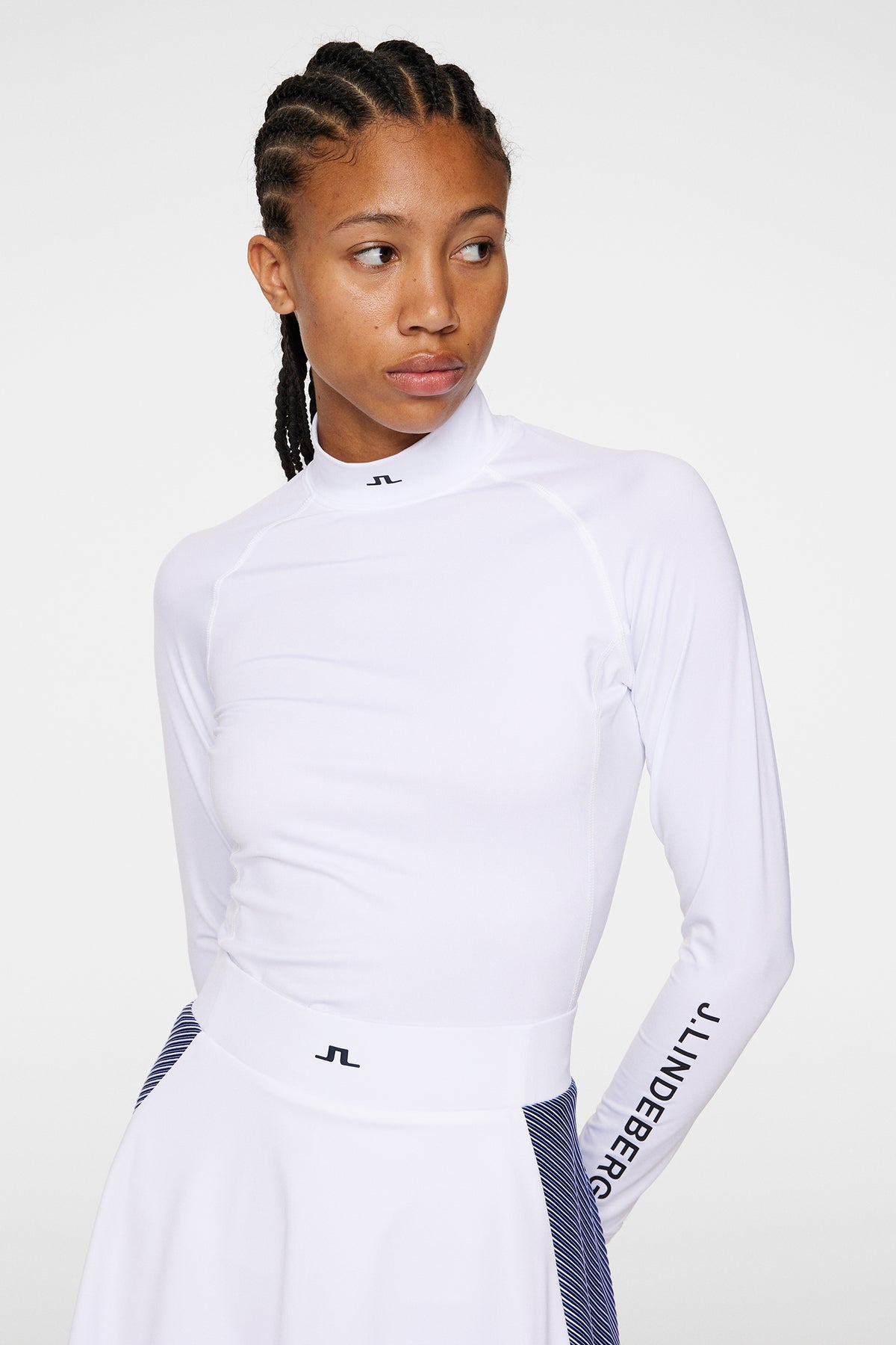 Asa Soft Compression Top in White by J.Lindeberg