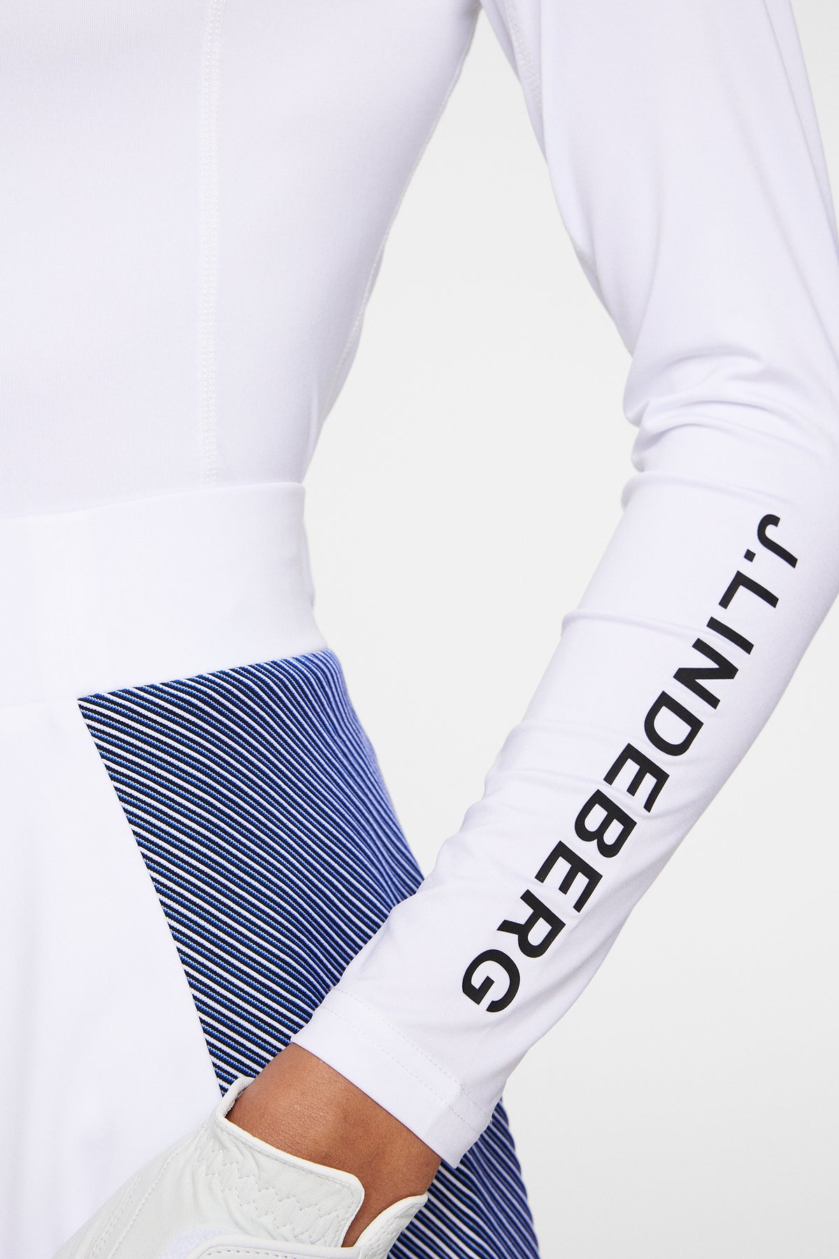 Asa Soft Compression Top in White by J.Lindeberg