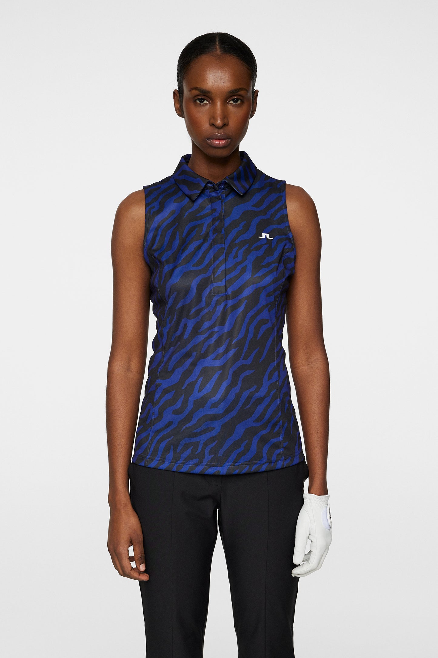 Dena Print Sleeveless Top in Tour Tiger Clematis M by J.Lindeberg