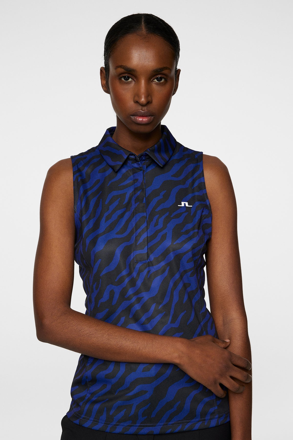 Dena Print Sleeveless Top in Tour Tiger Clematis M by J.Lindeberg