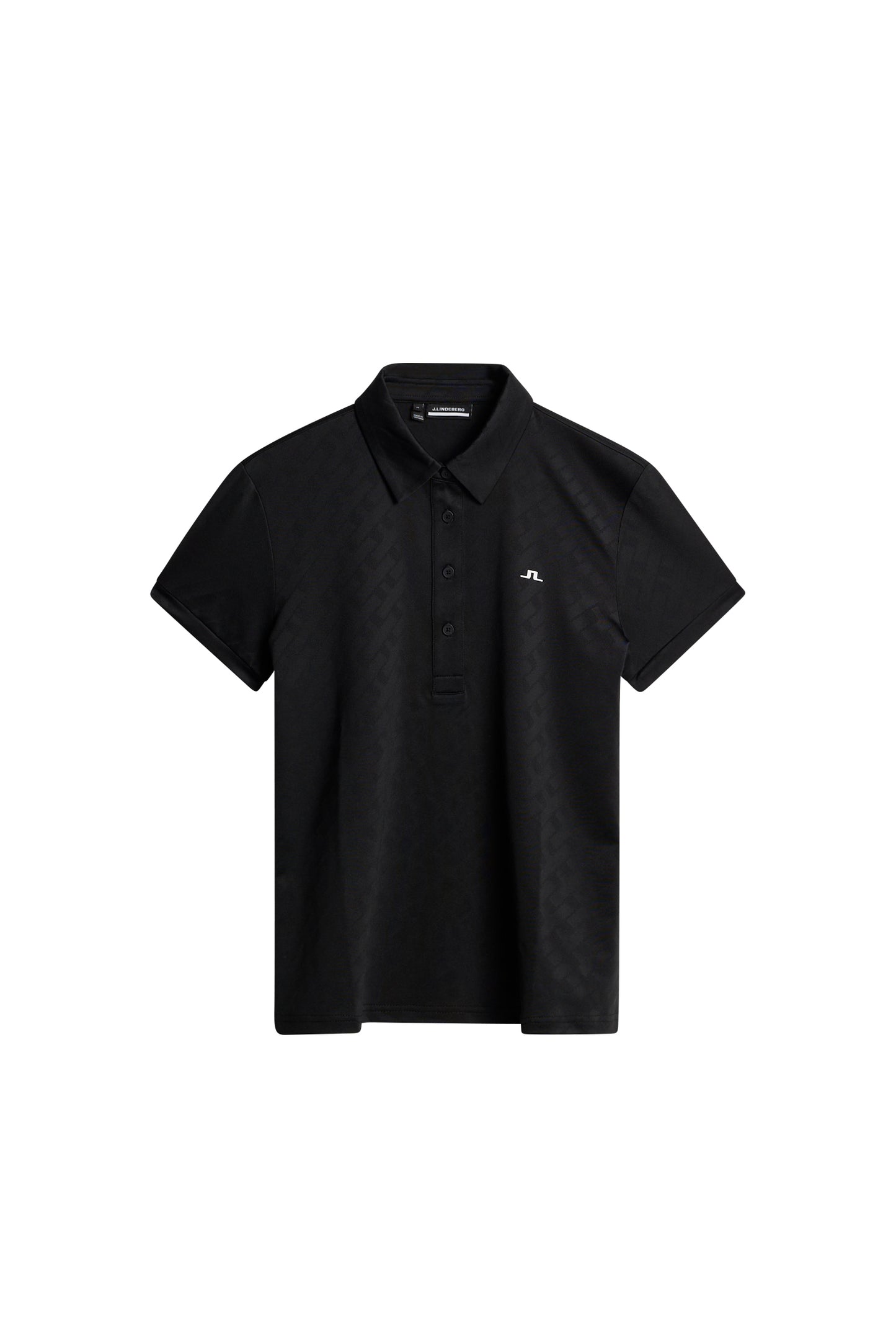 Alaya Jacquard Polo in Black by J.Lindeberg