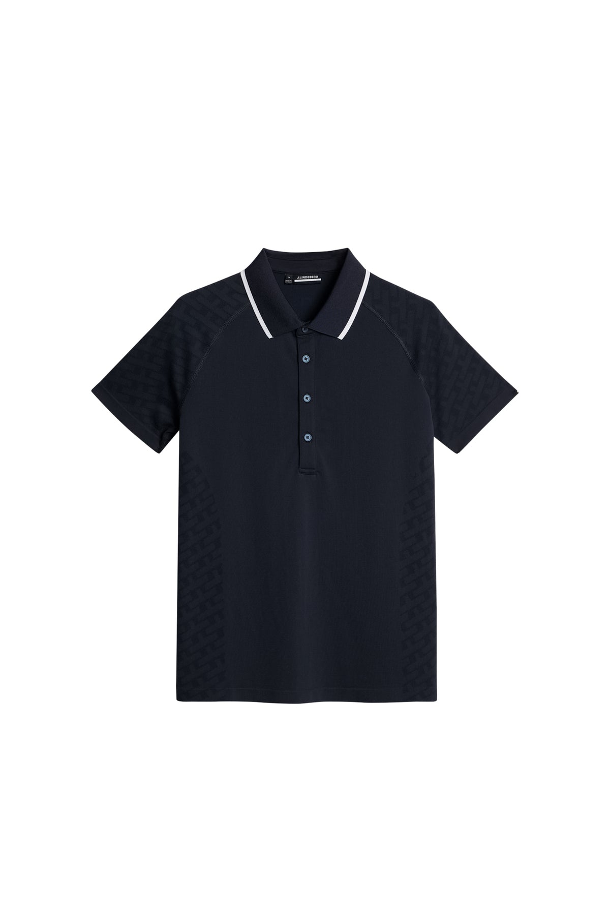 Baily seamless Polo in Tour Geo Jacquard Navy M by J.Lindeberg