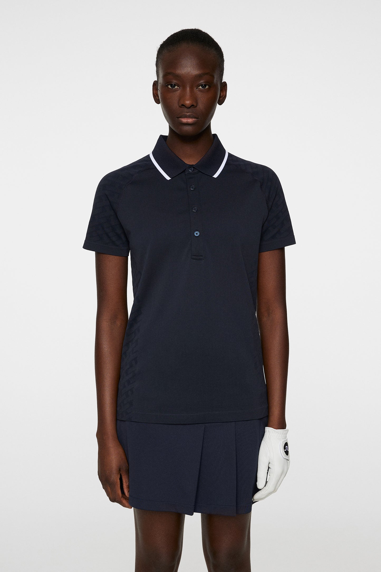 Baily seamless Polo in Tour Geo Jacquard Navy M by J.Lindeberg