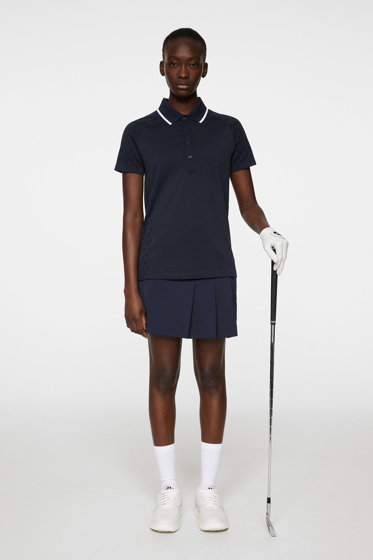 Baily seamless Polo in Tour Geo Jacquard Navy M by J.Lindeberg