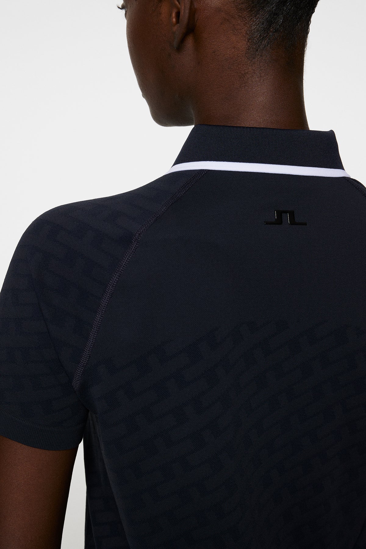 Baily seamless Polo in Tour Geo Jacquard Navy M by J.Lindeberg