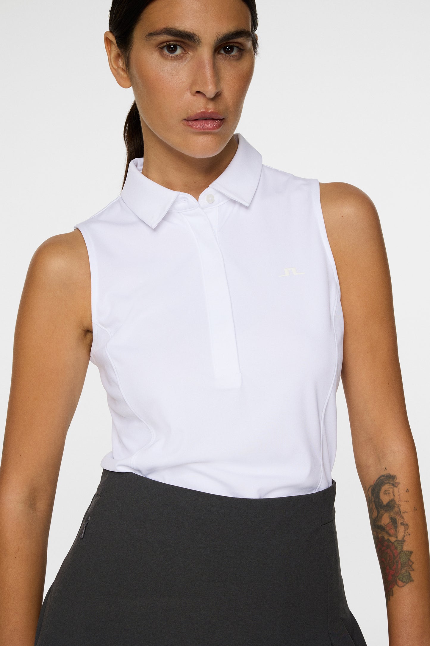 Dena Sleeveless Top in White by J.Lindeberg