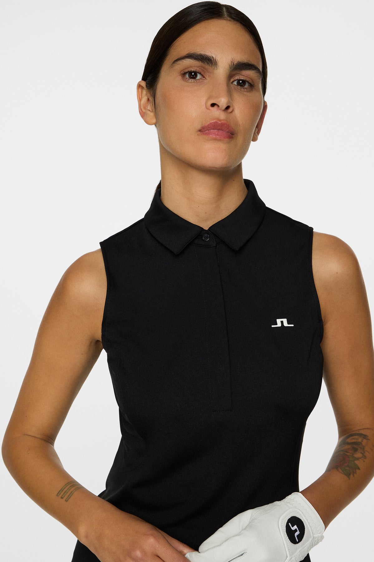 Dena Sleeveless Top in Black by J.Lindeberg