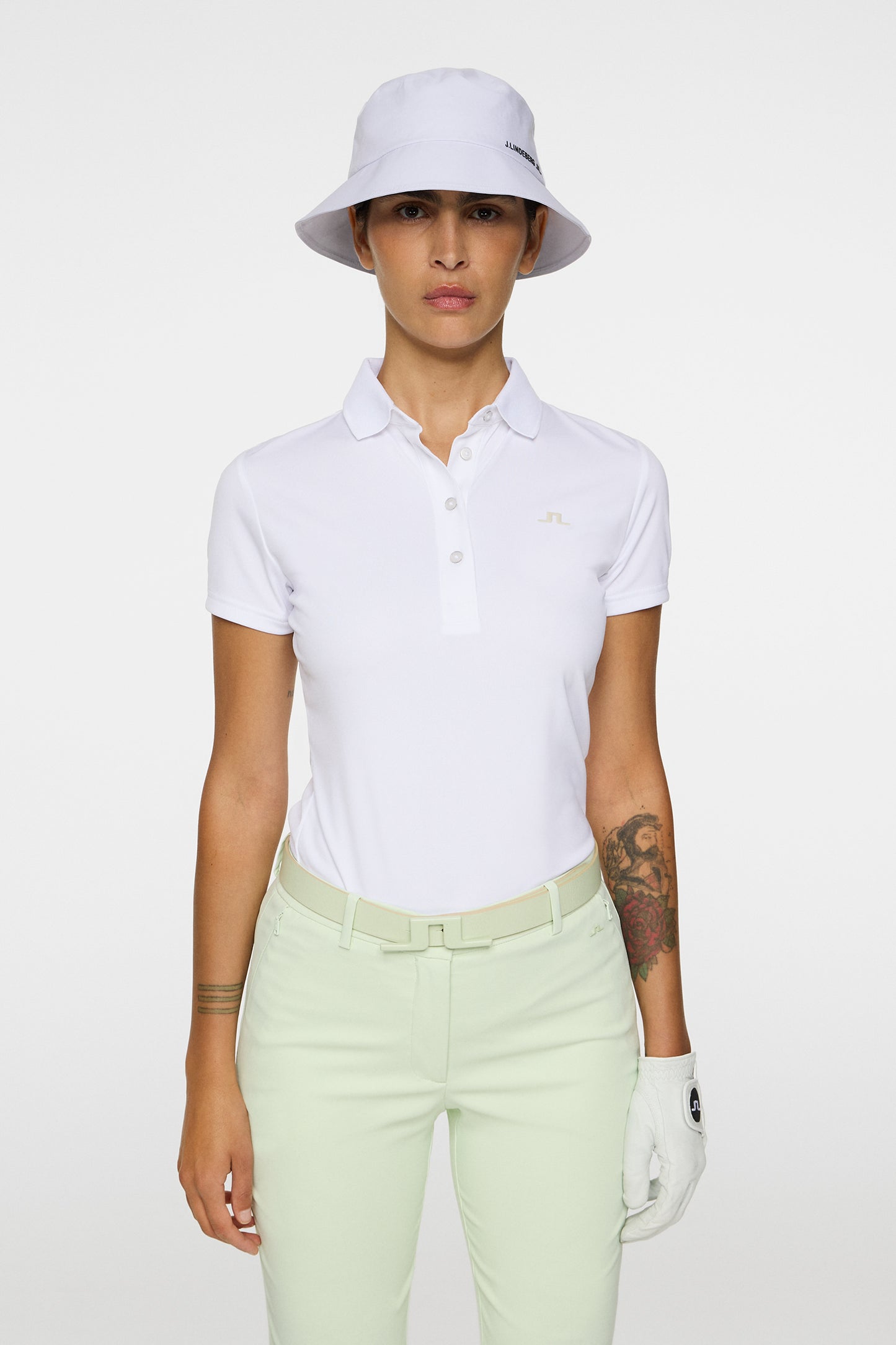 Cassie Polo in White by J.Lindeberg