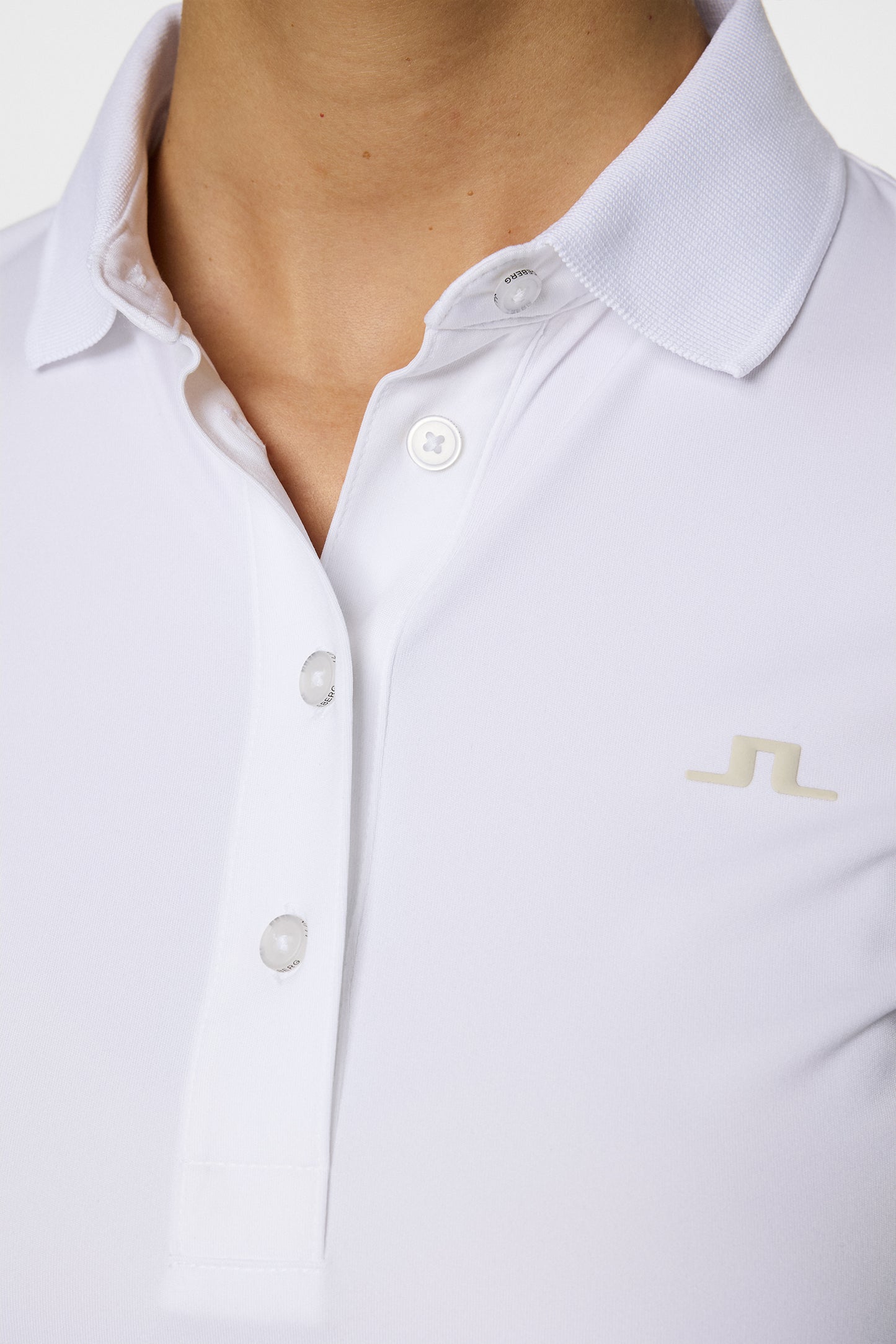 Cassie Polo in White by J.Lindeberg