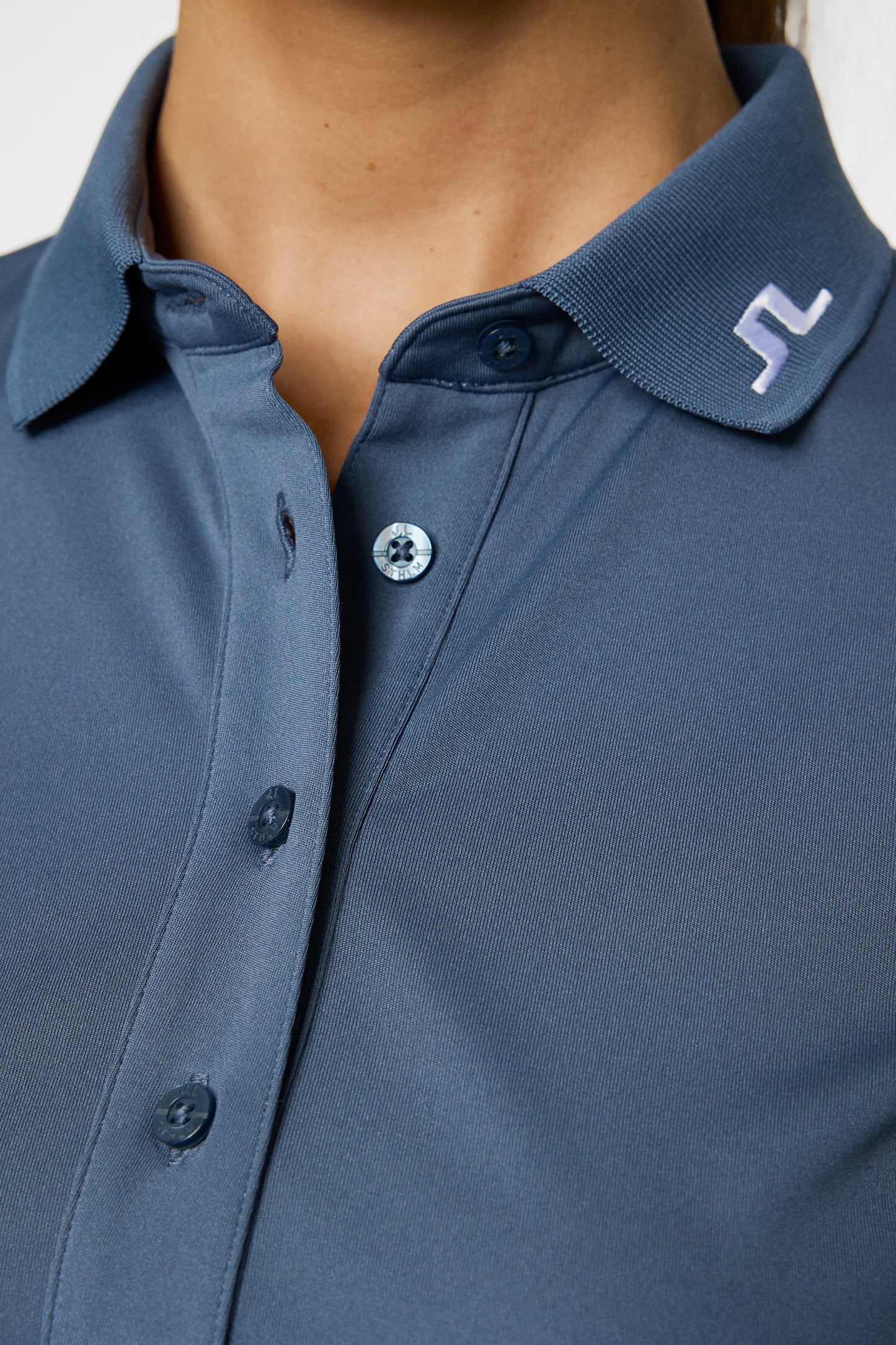 Tour Tech Polo in Vintage Indigo by J.Lindeberg