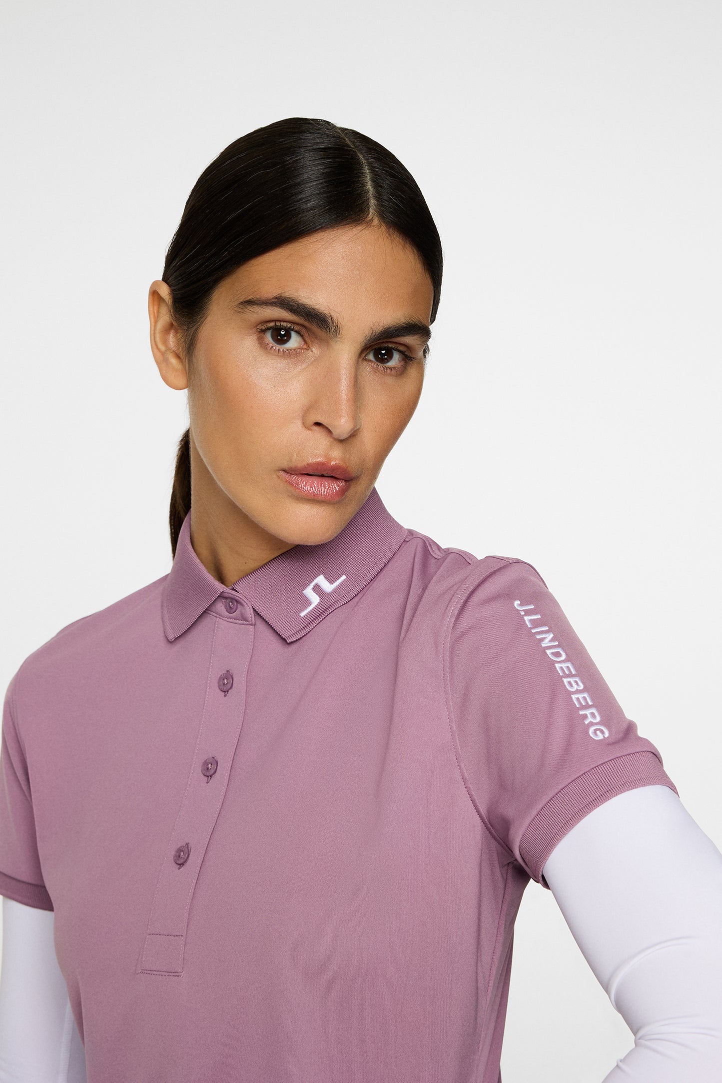 Tour Tech Polo in Very Grape by J.Lindeberg