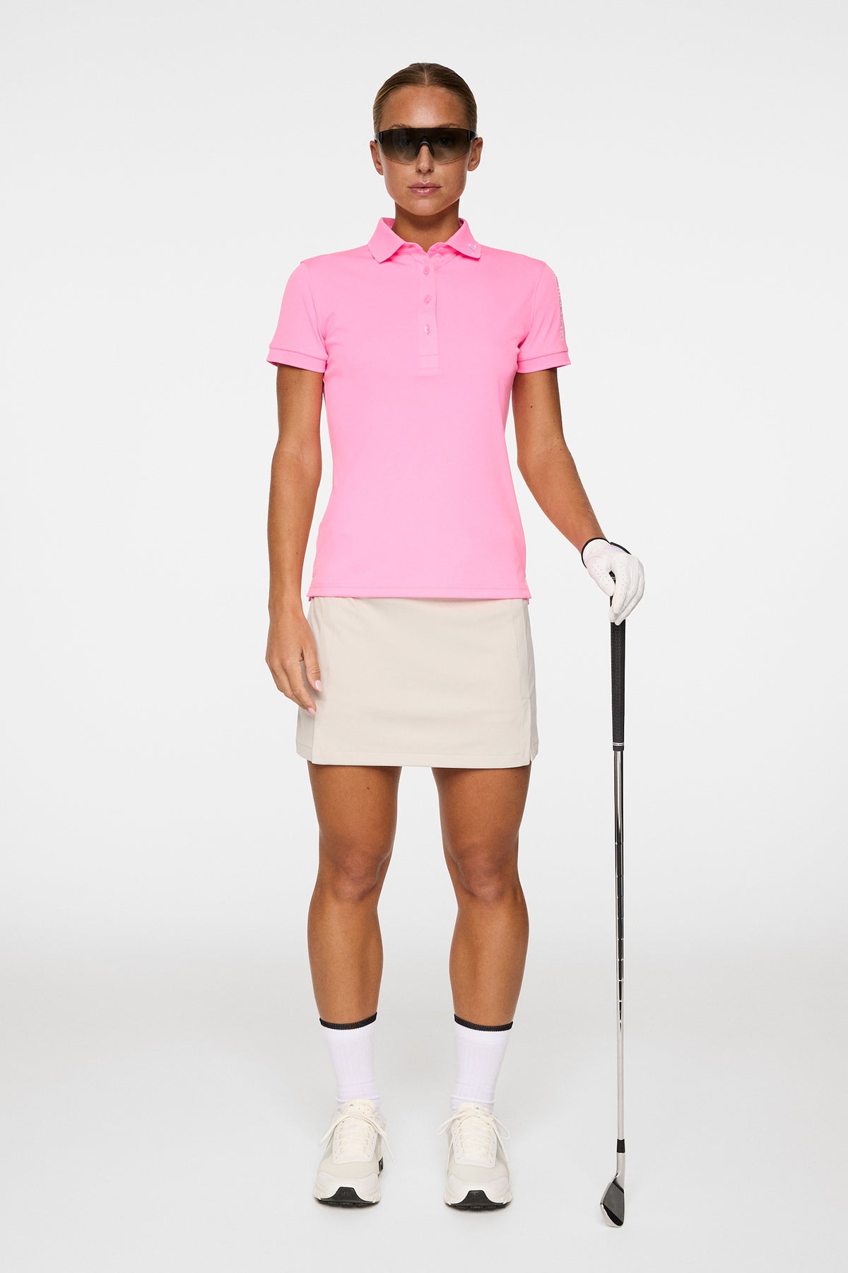 Tour Tech Polo in Eosine Pink by J.Lindeberg