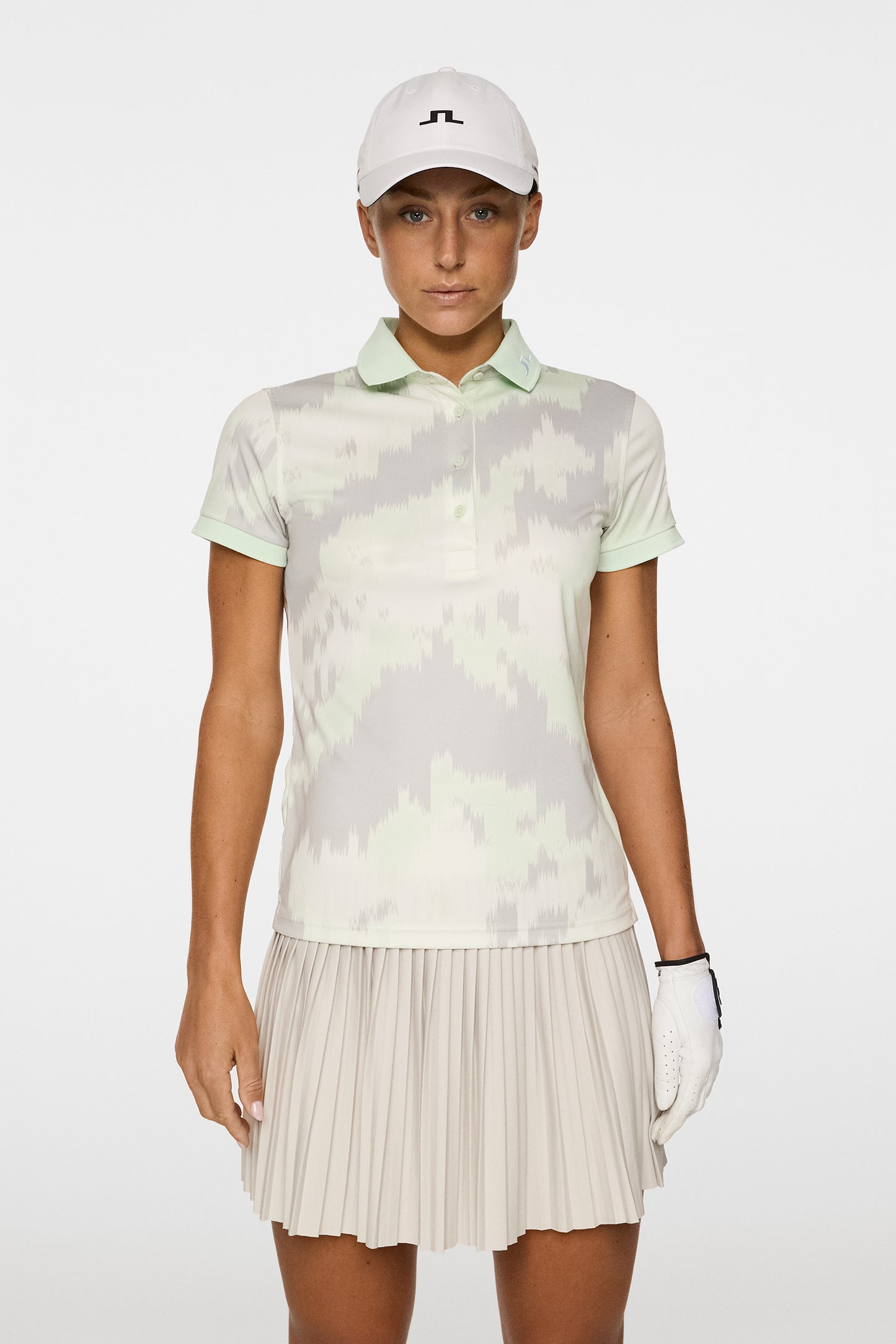 Tour Tech Print Polo in Warp Ambrosia L by J.Lindeberg