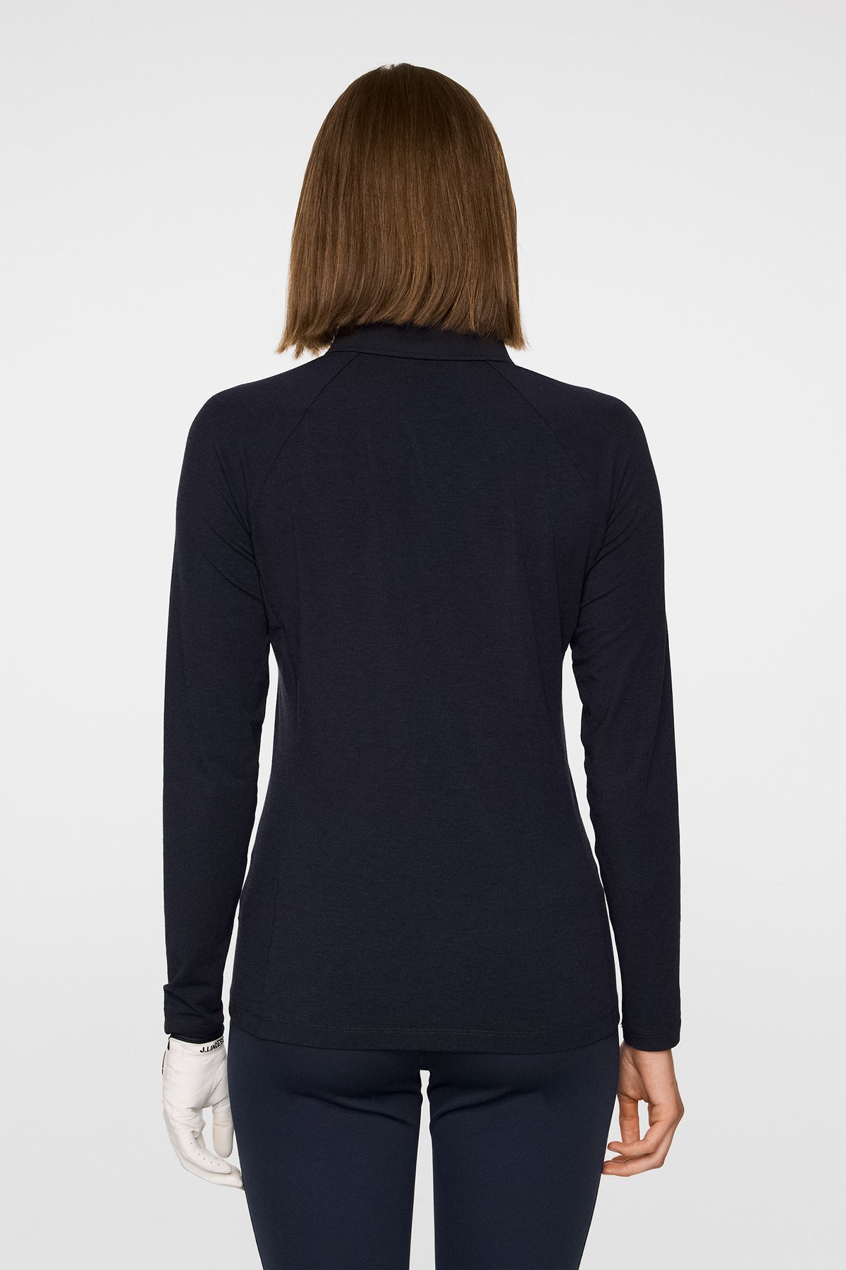 Flor Long Sleeve Polo in Navy Melange by J.Lindeberg
