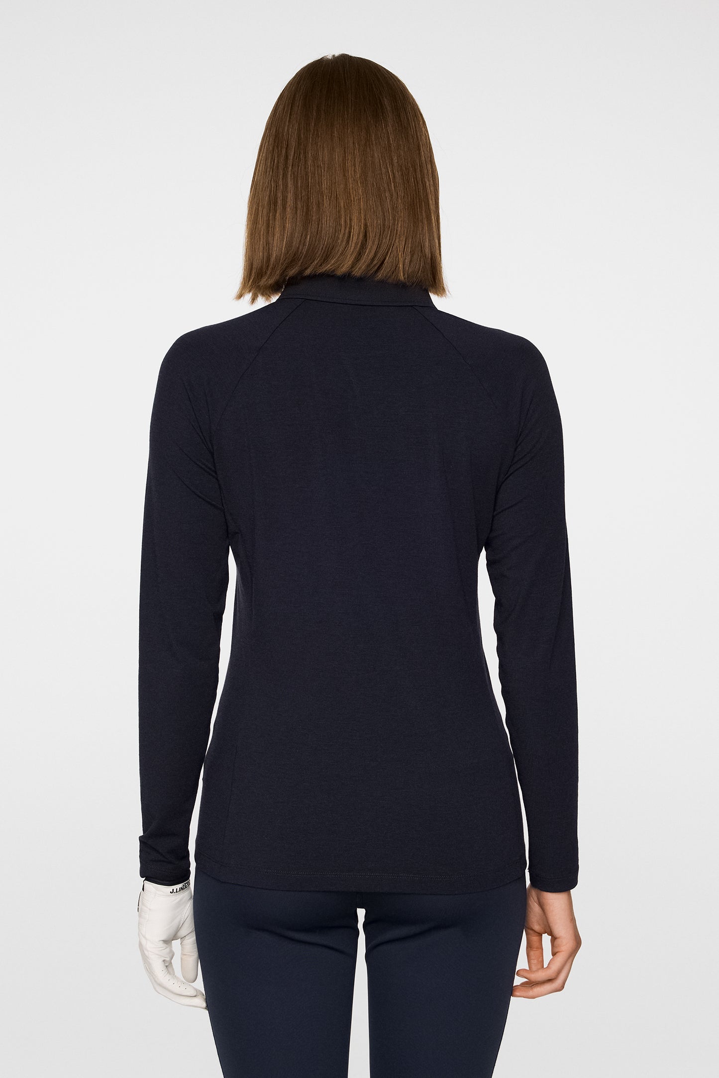 Flor Long Sleeve Polo in Navy Melange by J.Lindeberg
