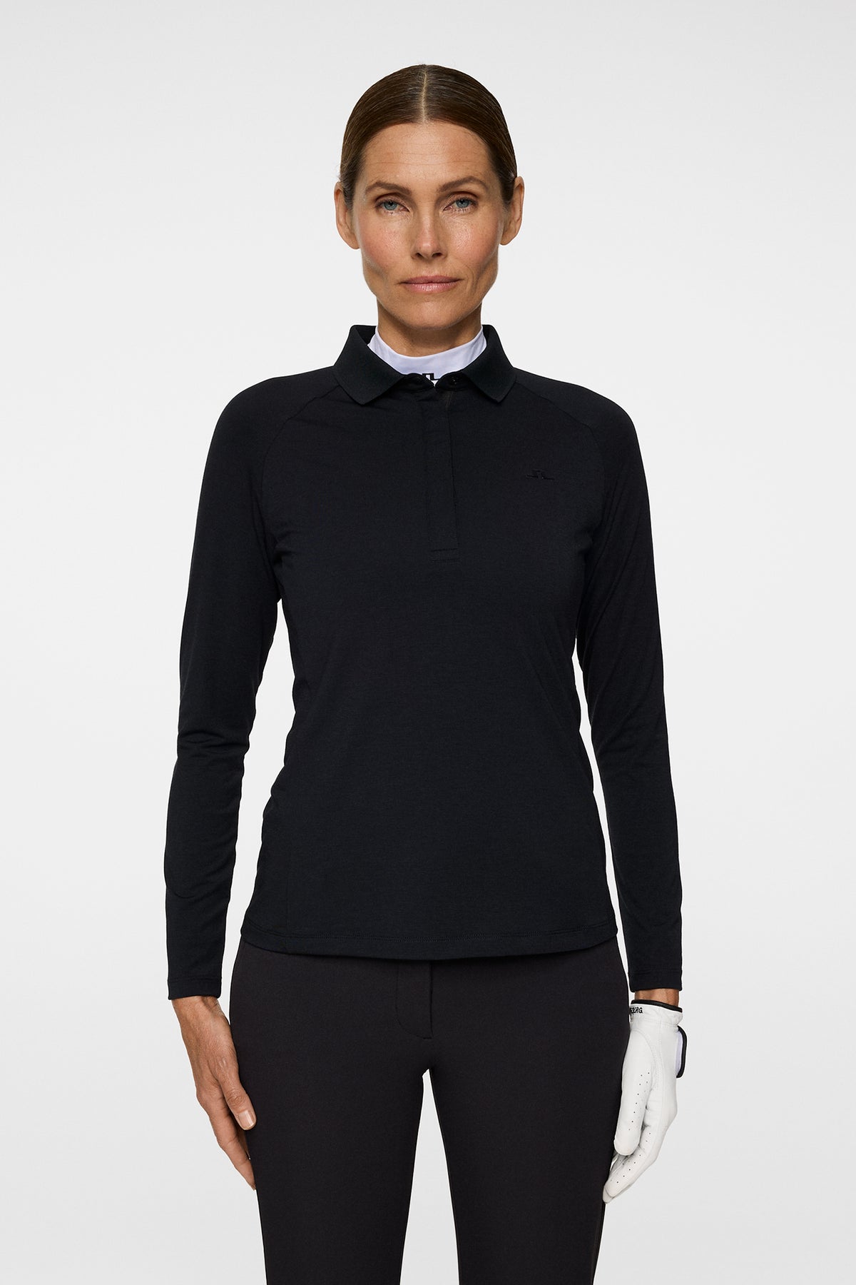 Flor Long Sleeve Polo in Black by J.Lindeberg