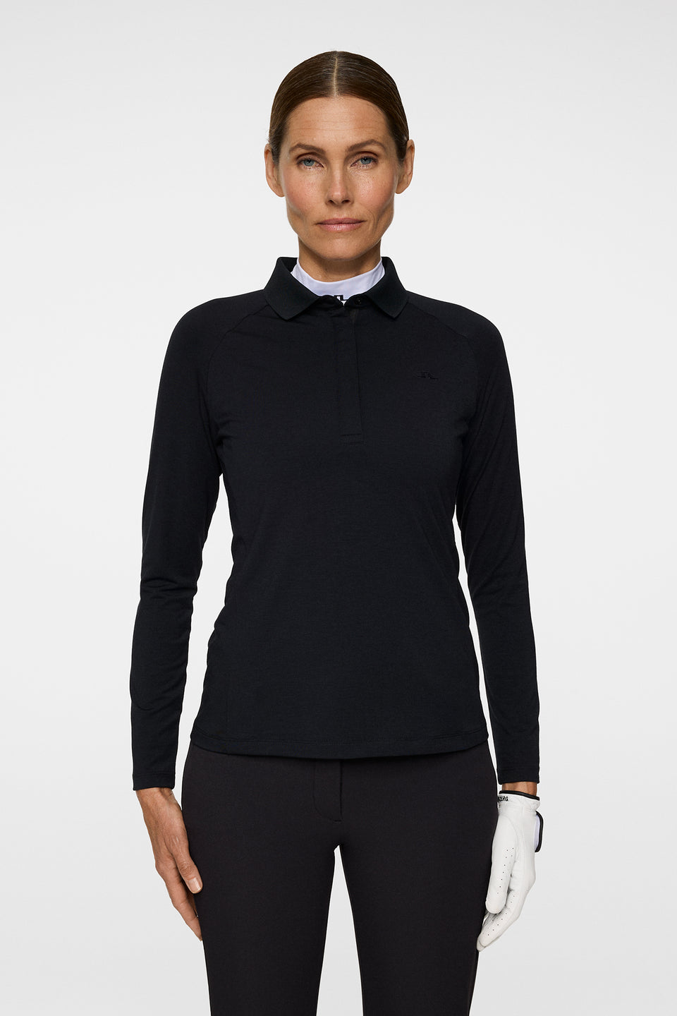 Flor Long Sleeve Polo / Black