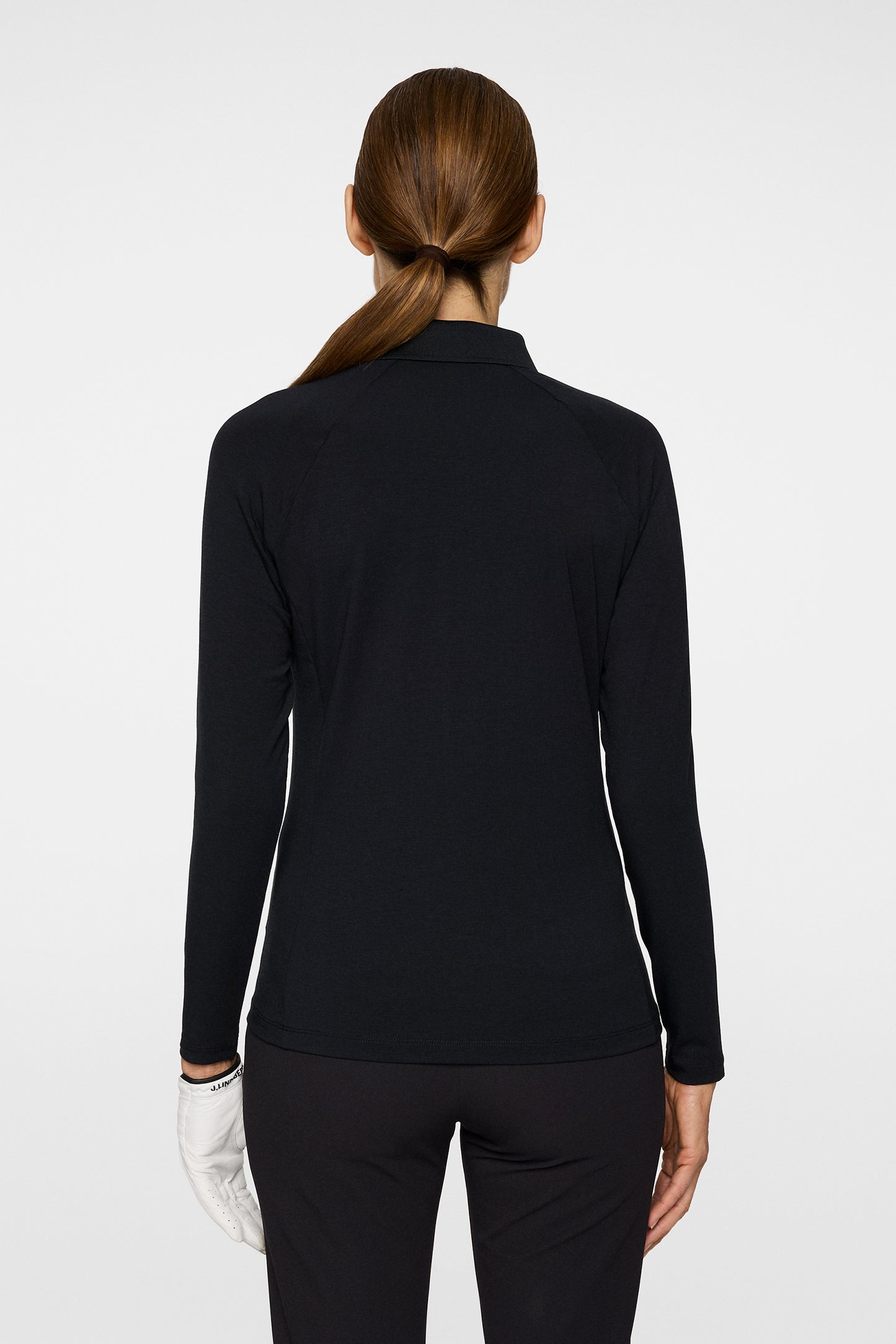 Flor Long Sleeve Polo in Black by J.Lindeberg