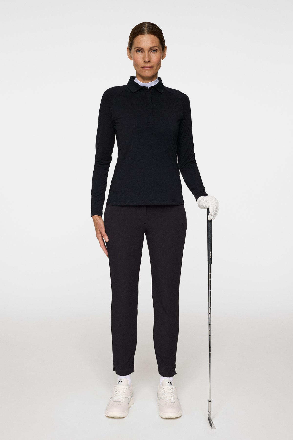 Flor Long Sleeve Polo in Black by J.Lindeberg