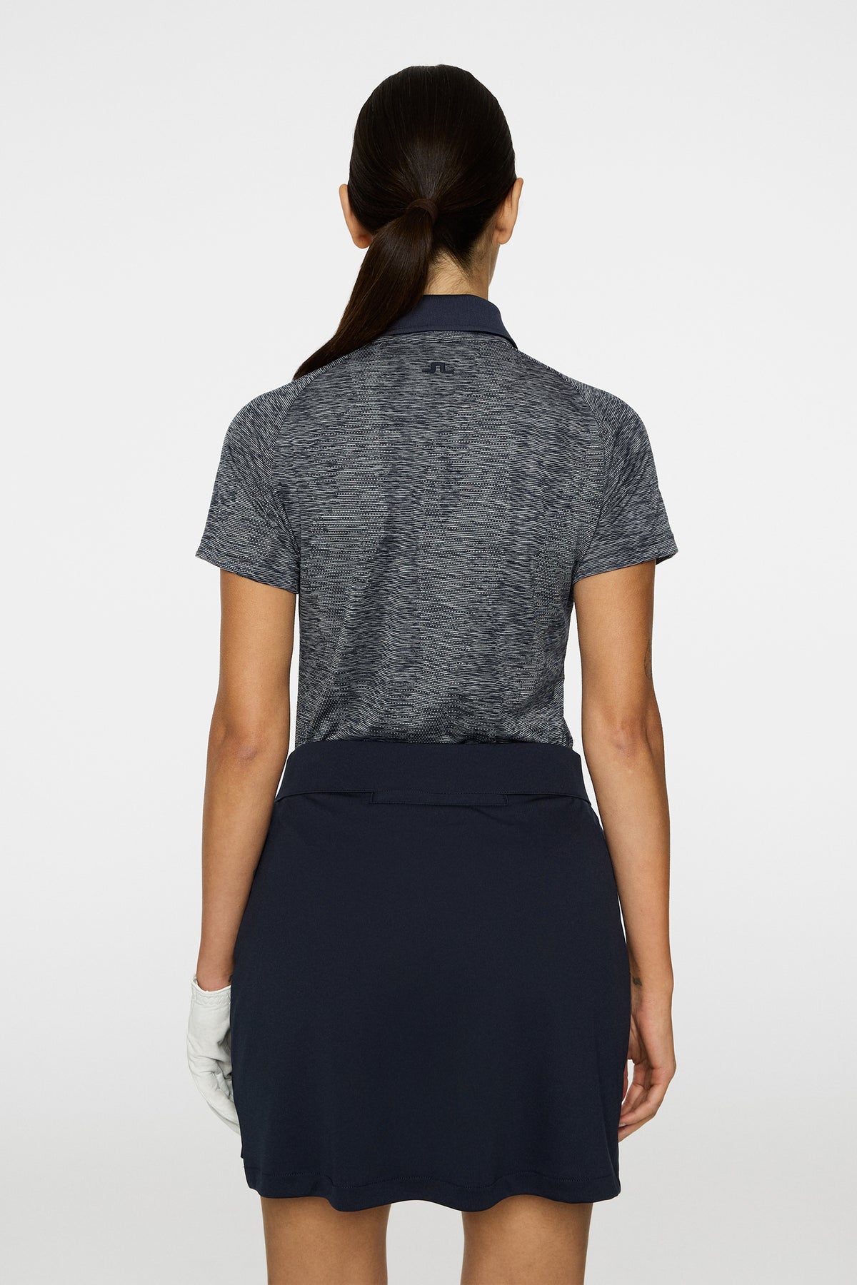 Minnie Polo in Navy Melange by J.Lindeberg