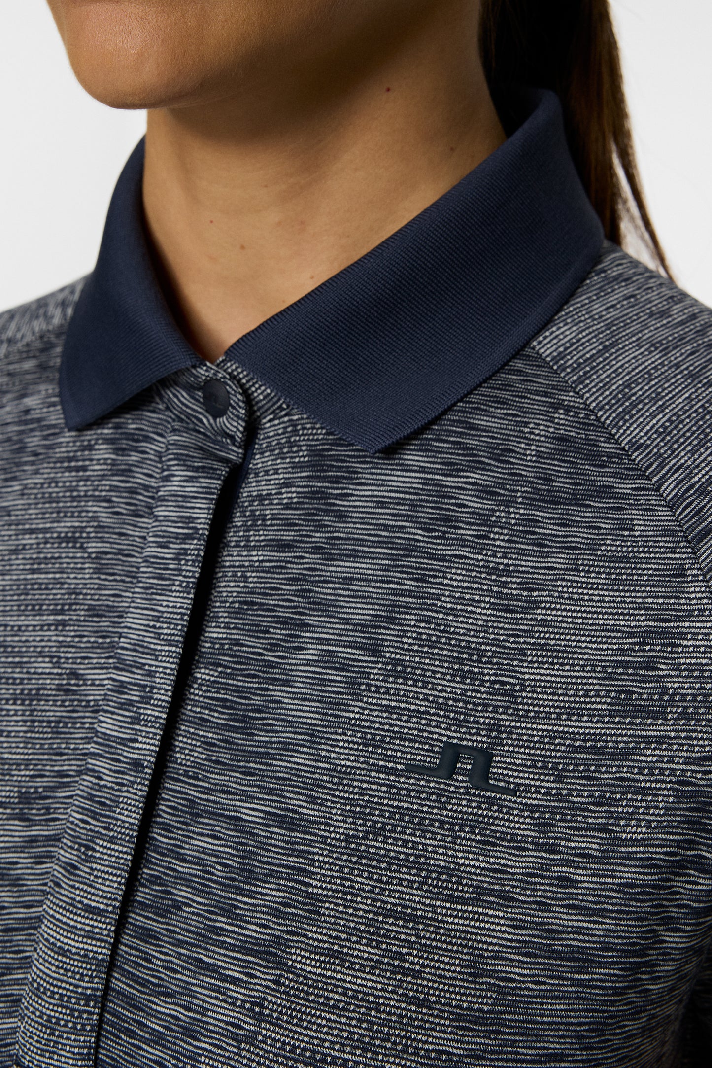 Minnie Polo in Navy Melange by J.Lindeberg