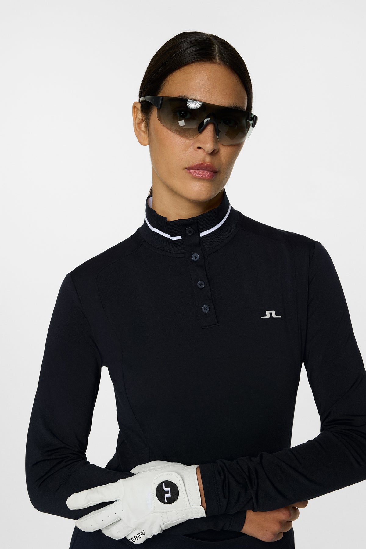 Hertta Long Sleeve Polo in JL Navy by J.Lindeberg
