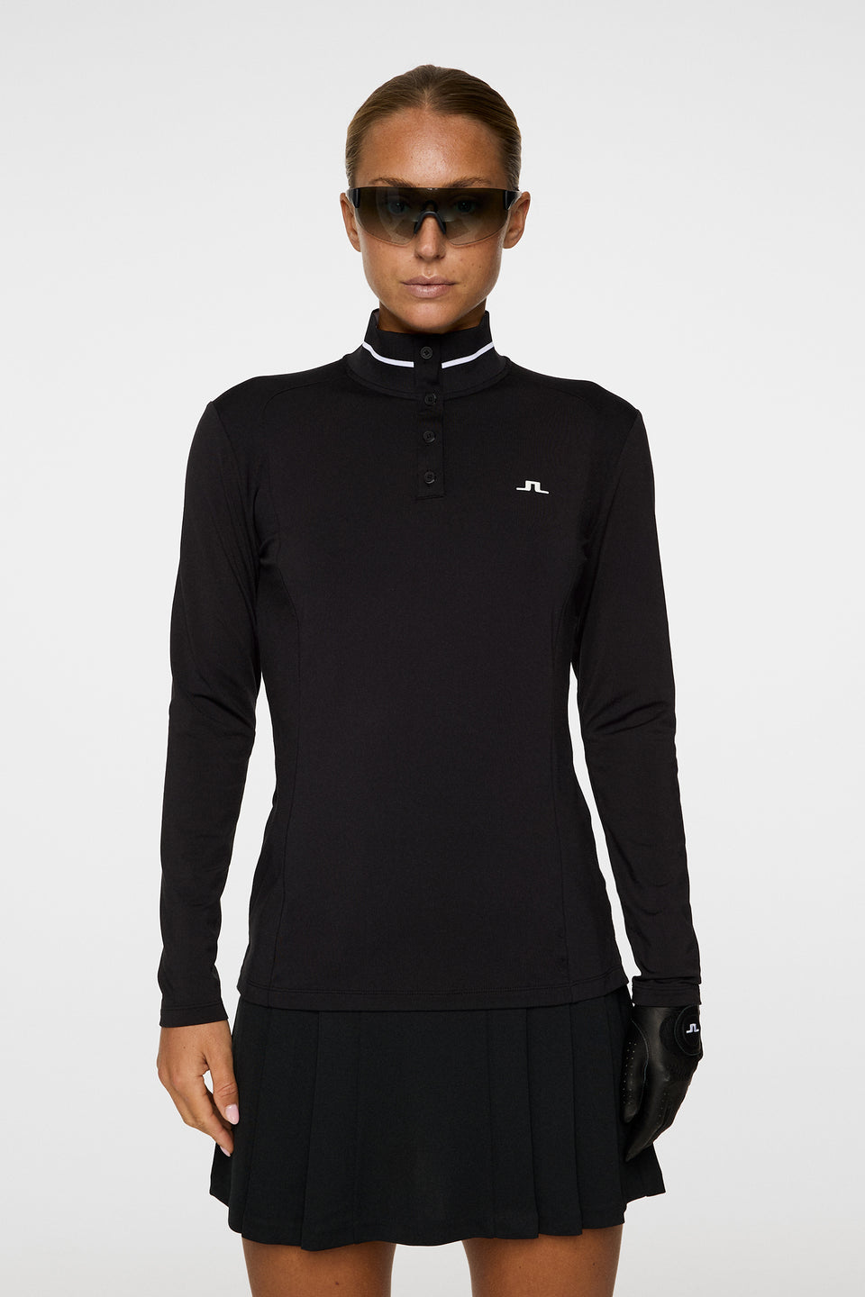 Hertta Long Sleeve Polo / Black