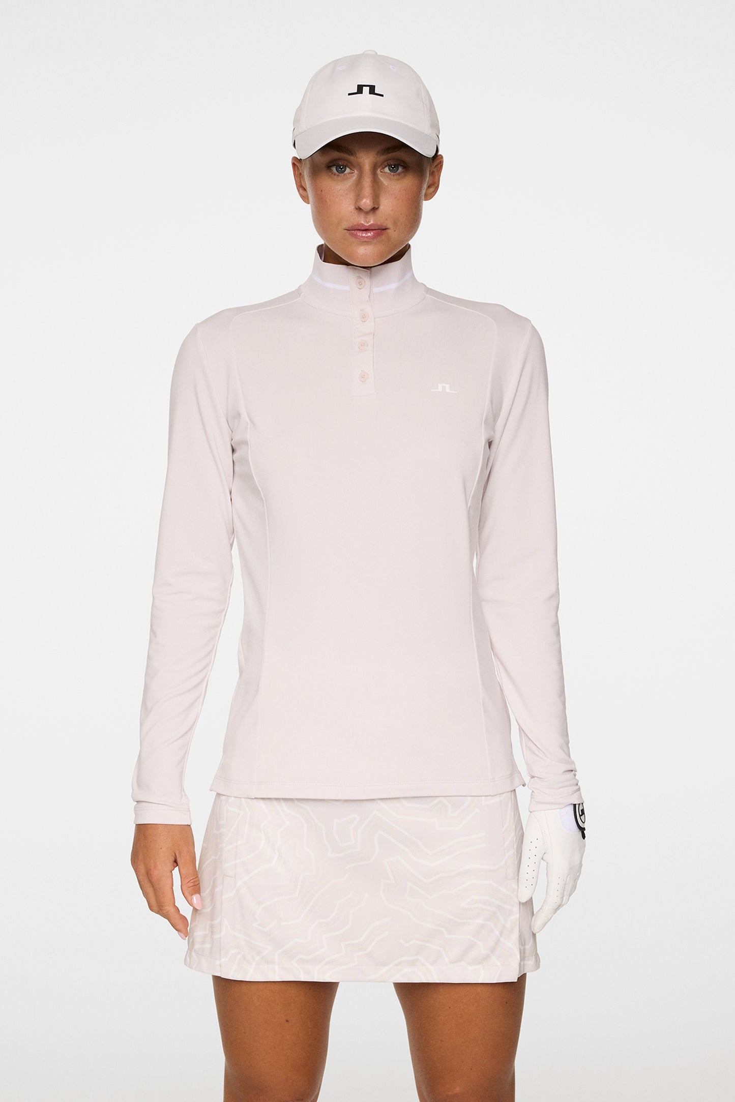 Hertta Long Sleeve Polo in Grey Lilac by J.Lindeberg