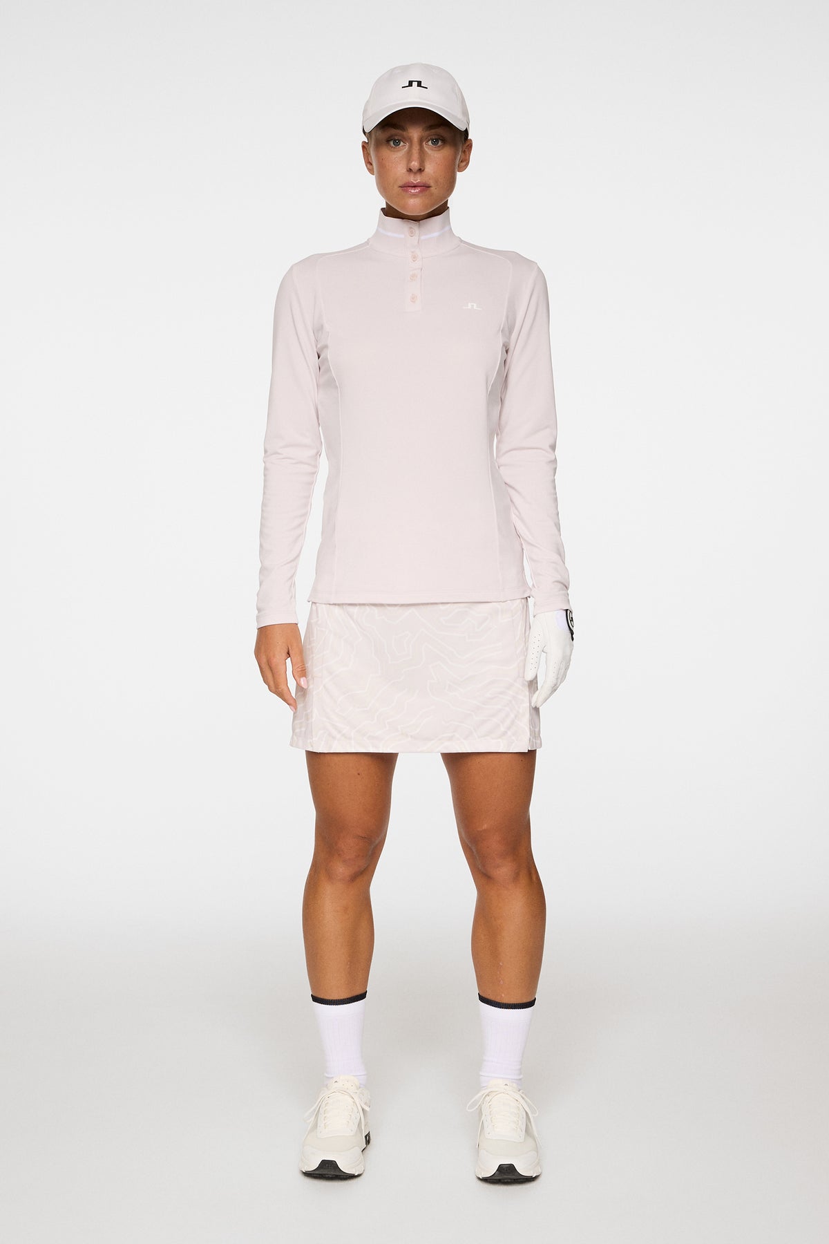 Hertta Long Sleeve Polo in Grey Lilac by J.Lindeberg