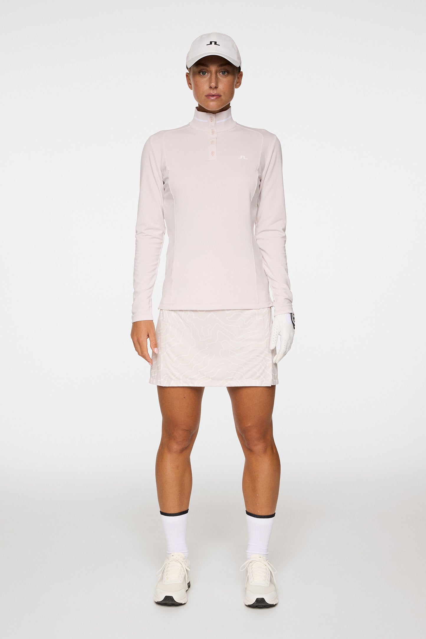 Hertta Long Sleeve Polo in Grey Lilac by J.Lindeberg