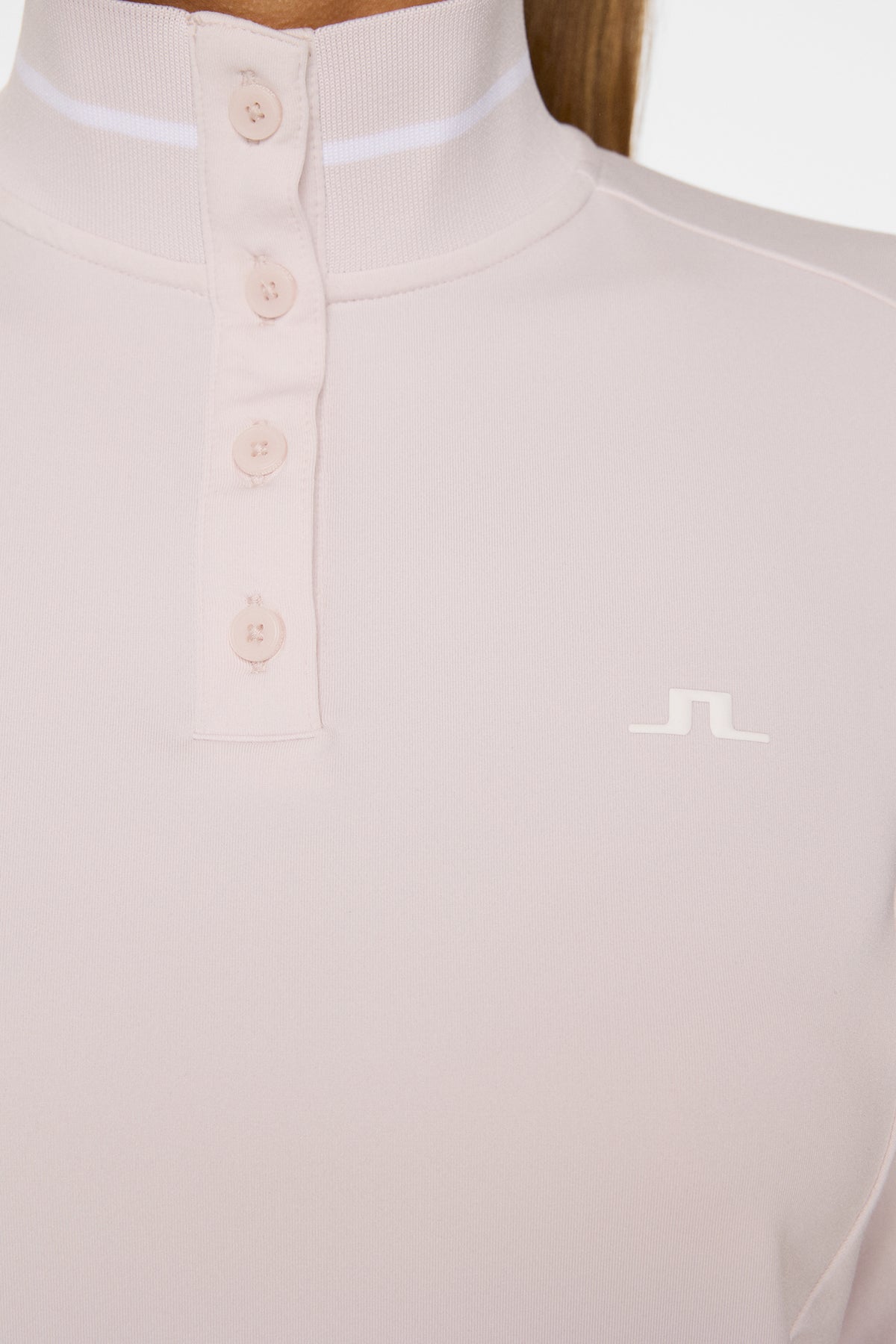 Hertta Long Sleeve Polo in Grey Lilac by J.Lindeberg