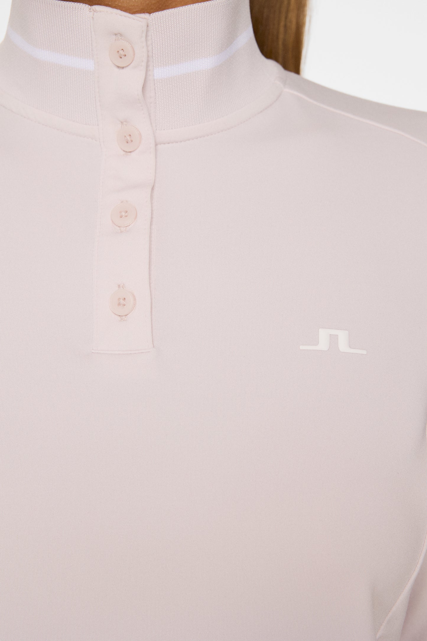 Hertta Long Sleeve Polo in Grey Lilac by J.Lindeberg