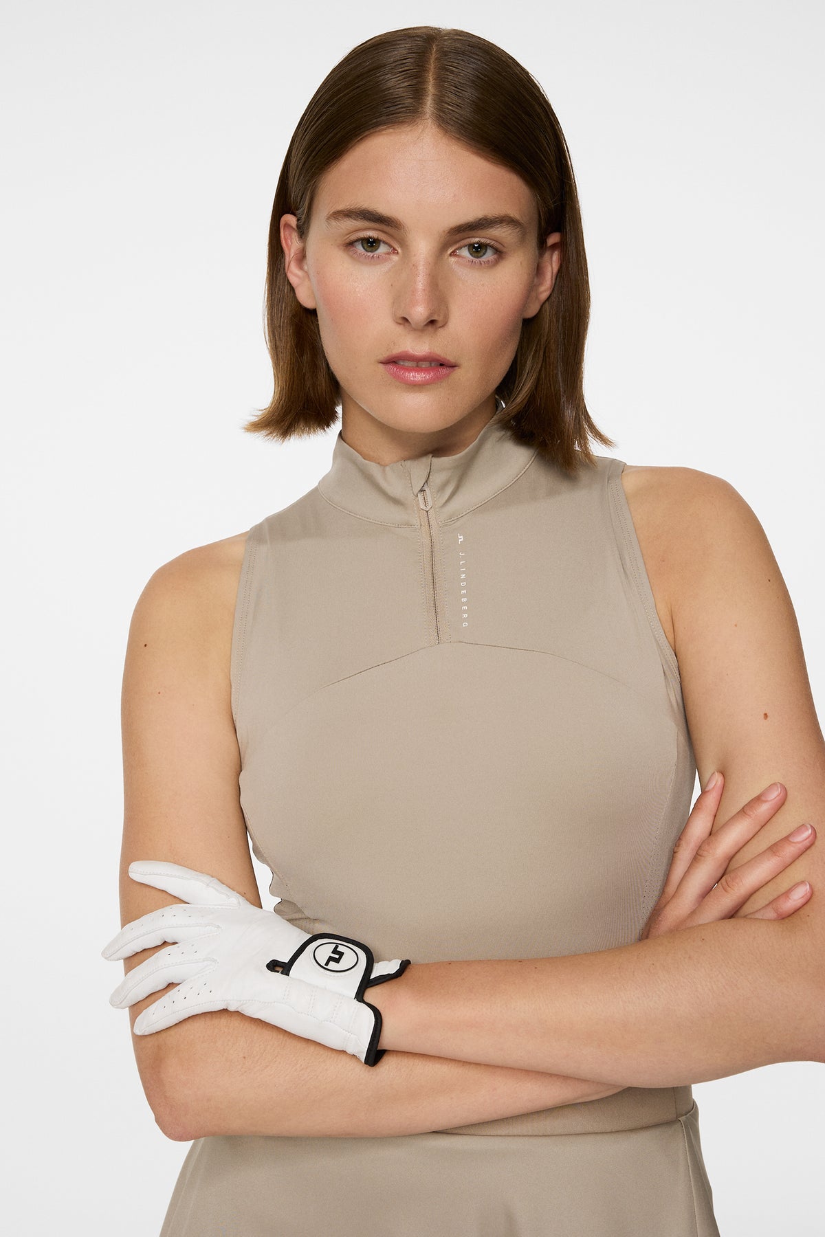 Tiana Sleeveless Top in Vintage Khaki by J.Lindeberg