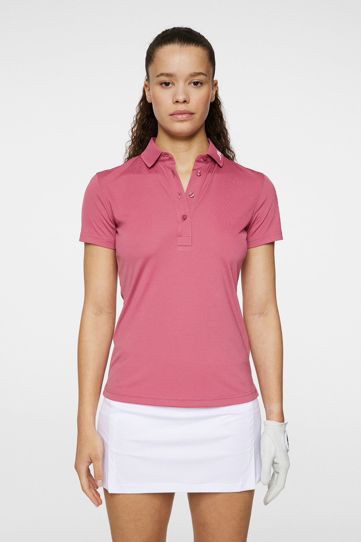 Tour Tech Polo in Rose Wine by J.Lindeberg
