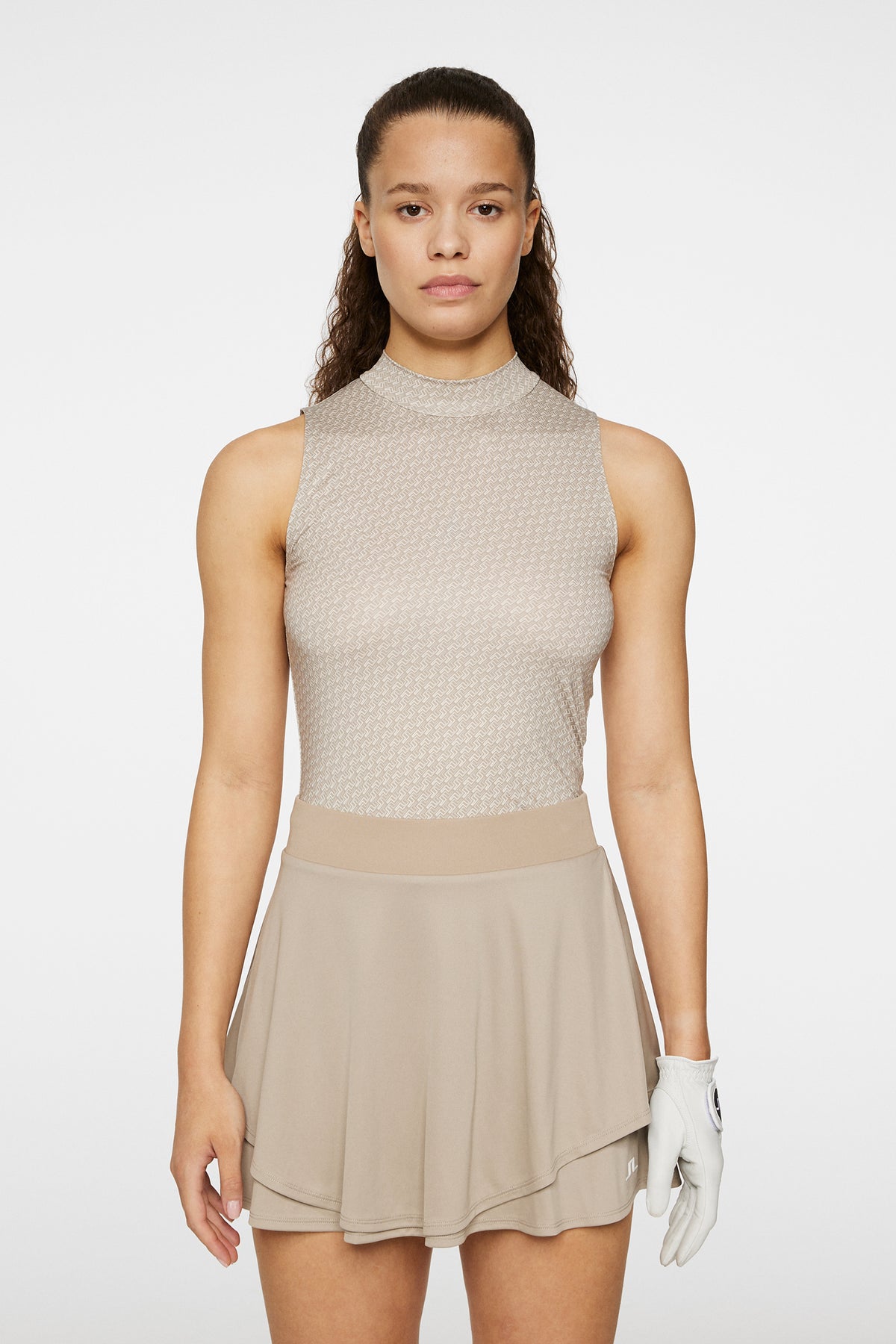 Siana Sleeveless Top in Shadow Bridge Khaki S by J.Lindeberg