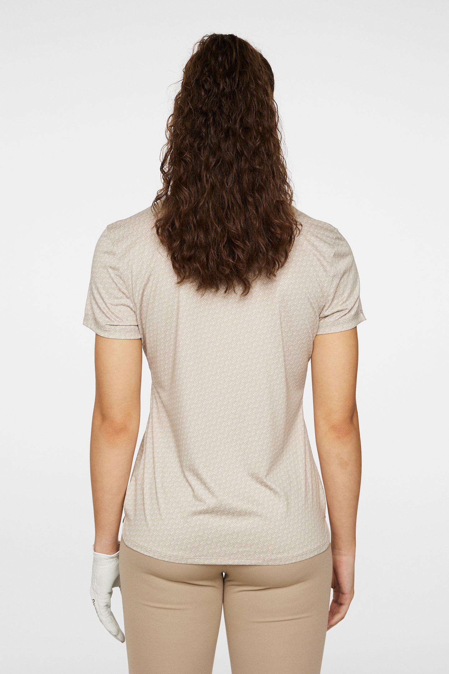 Caitlyn Polo in Shadow Bridge Khaki S by J.Lindeberg