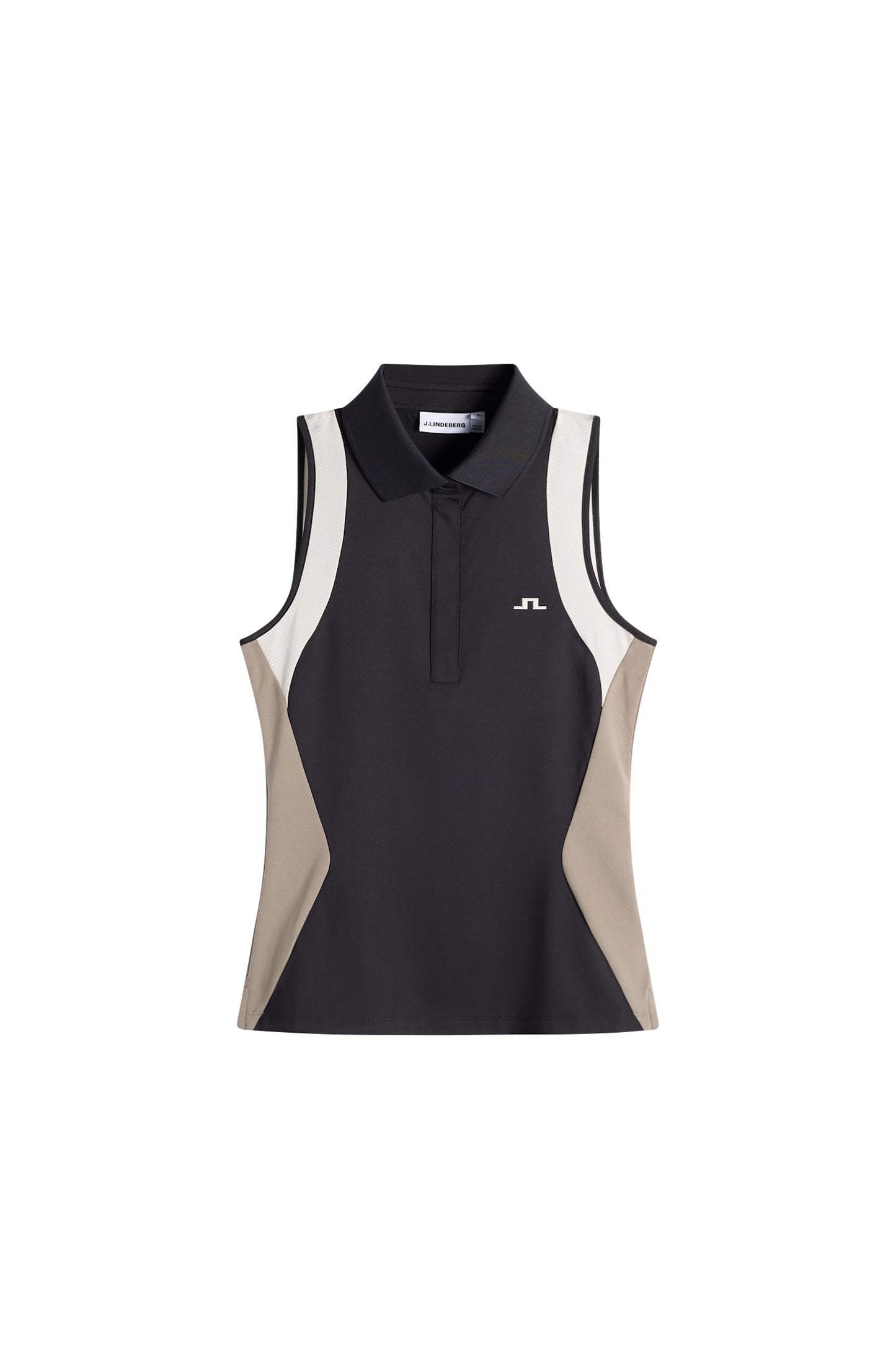 Krissi Sleeveless Polo in Black by J.Lindeberg