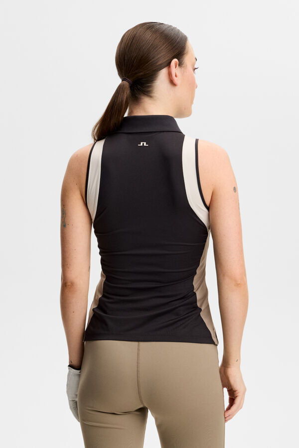 Krissi Sleeveless Polo / Black