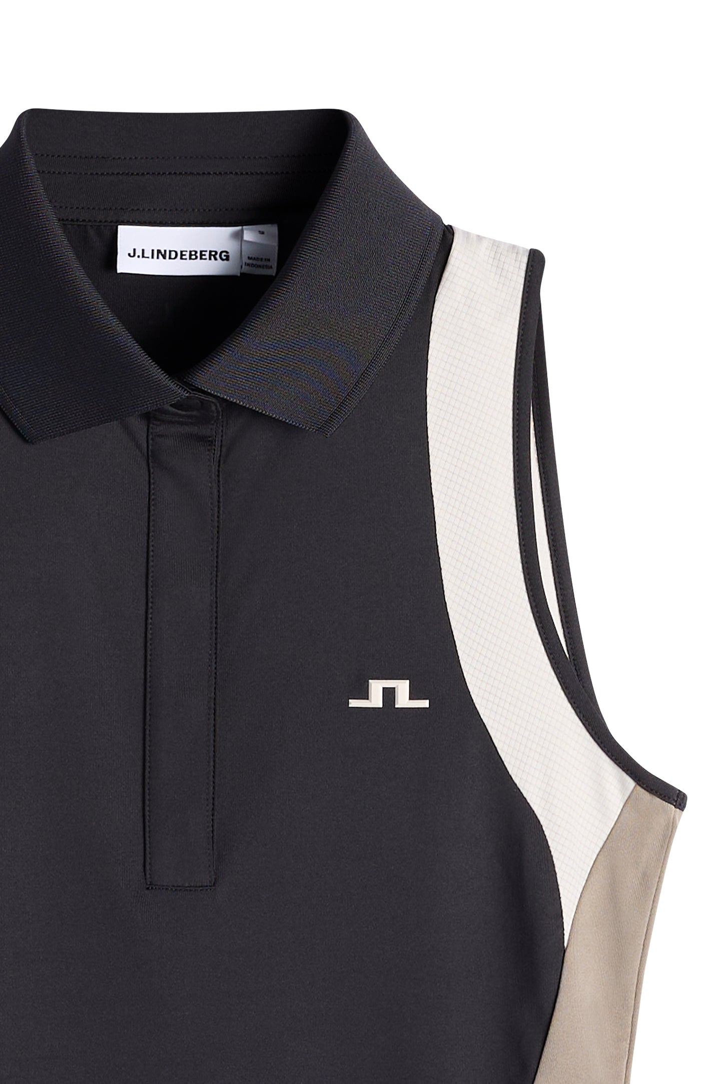 Krissi Sleeveless Polo in Black by J.Lindeberg