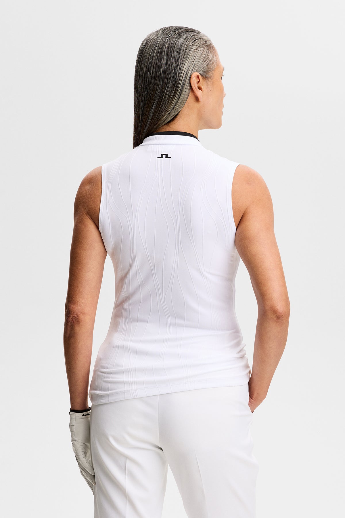 Mila Sleeveless Top in White by J.Lindeberg