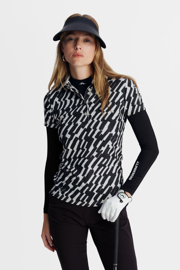 Tour Tech Print Polo / Oak Moonbeam M