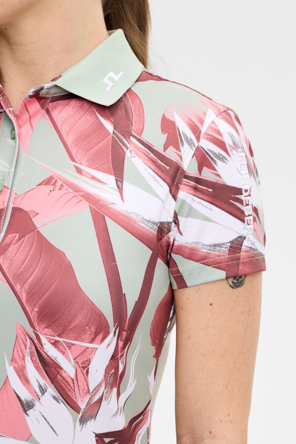 Tour Tech Print Polo / Paradise Jadeite M