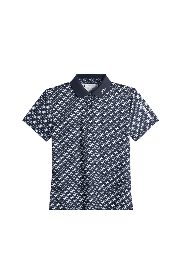 Tour Tech Print Polo / Cardi Jacquard S - JL Navy