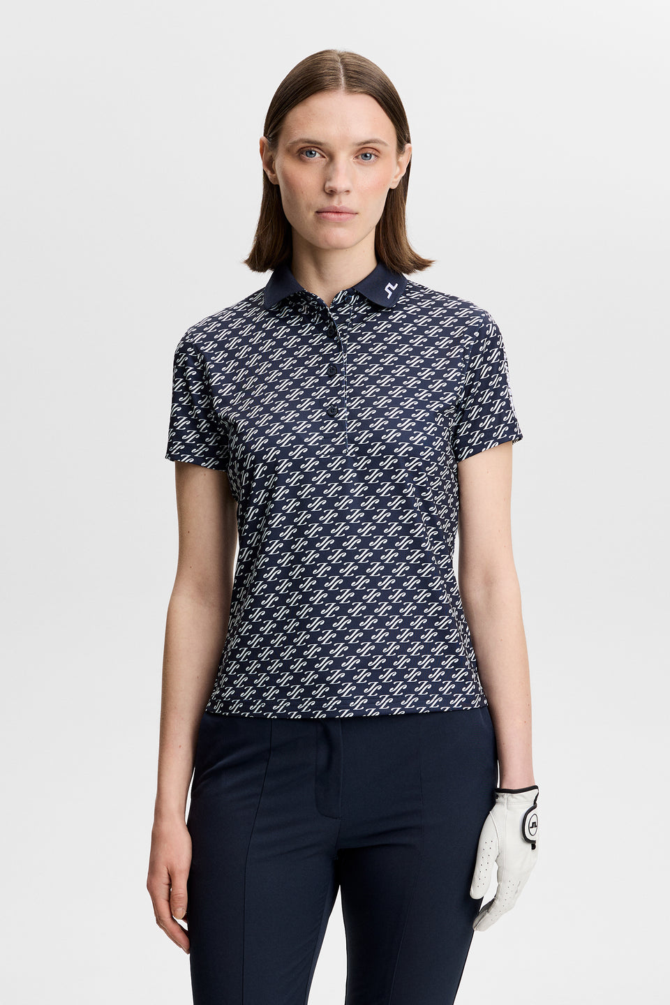 Tour Tech Print Polo / Cardi Jacquard S - JL Navy