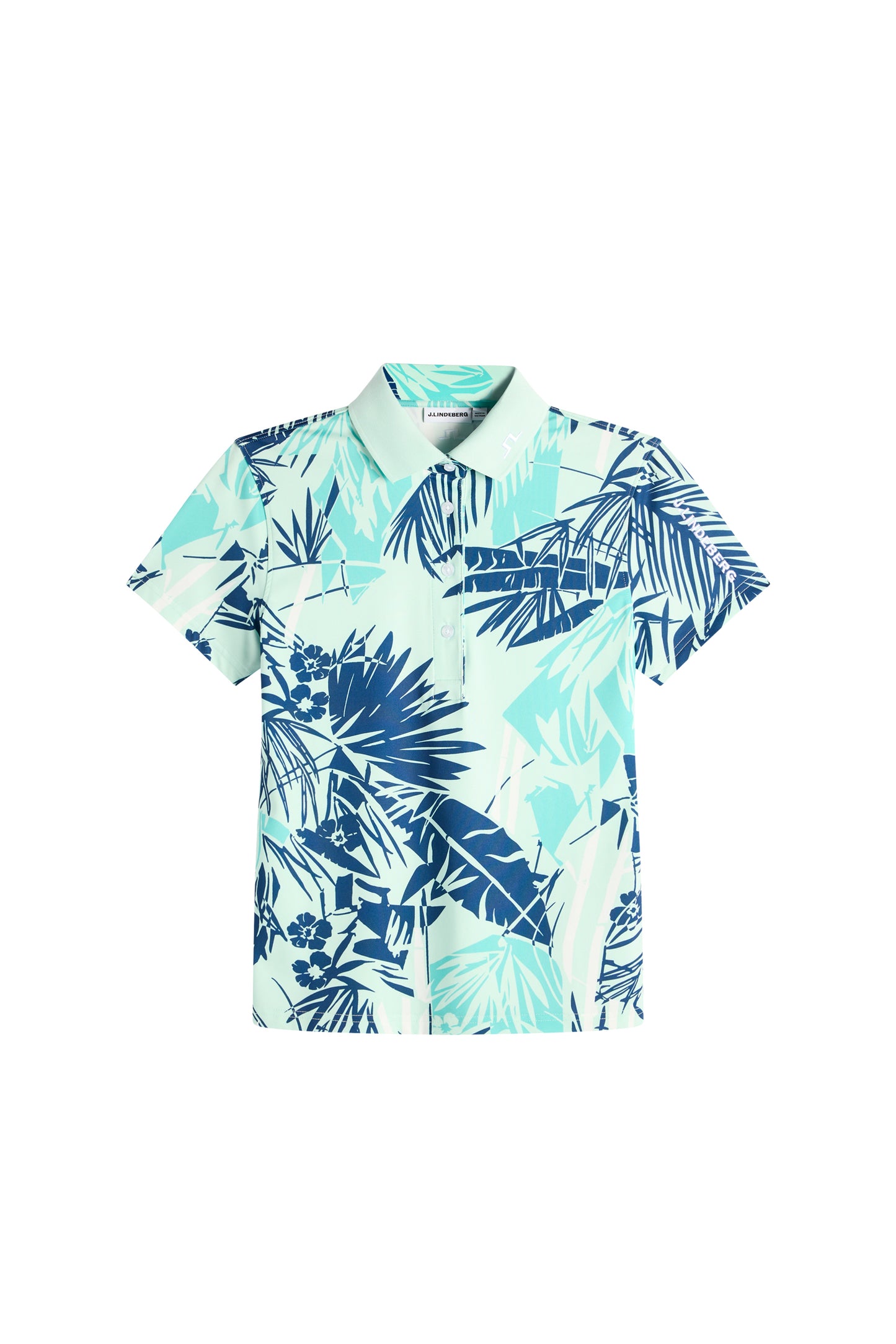 Tour Tech Print Polo in Grove Blue L by J.Lindeberg